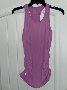 Athleta Lavender Racerback Ruched Workout Tank
